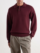 Aimé Leon Dore - Merino Wool Polo Sweater - Burgundy