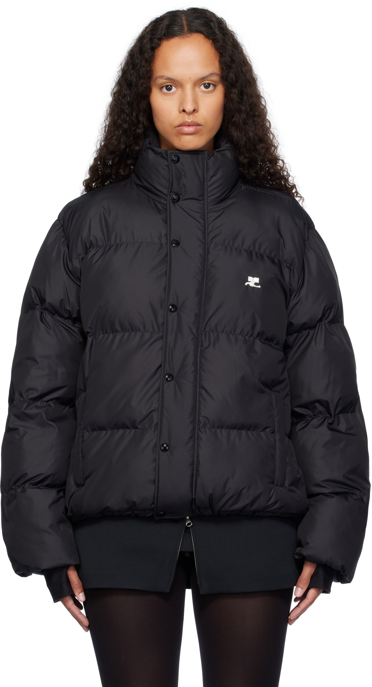 Courrèges Black Insulated Puffer Jacket Courreges
