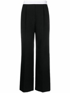 Alexander Wang Black Logo-Waistband Wool Trousers