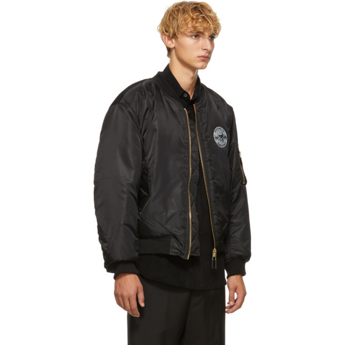 Yang Li Black Cross Bomber Jacket