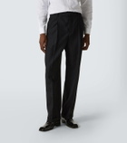 Saint Laurent Pinstripe cotton-blend wide-leg pants