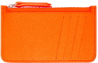 Maison Margiela Orange Zip Card Holder