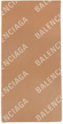 Balenciaga Beige & White Allover Logo Scarf