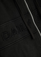 Daily Paper Logo Hooded Cotton Sweatshirt Black