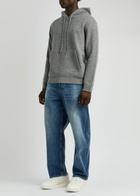 Valentino VLogo Appliqué Hooded Wool Sweatshirt Grey