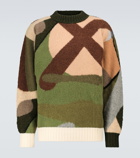 Sacai - sacai x KAWS camouflage wool sweater