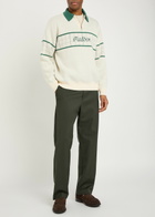 Malbon Bennet Logo-embroidered Cotton Polo Jumper Beige