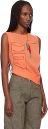 Kiko Kostadinov Orange Kreiner Knit Tank Top