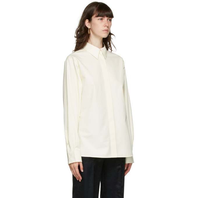 Jil Sander Off White Cotton Poplin Shirt Jil Sander