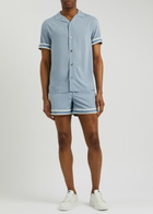 Che Valbonne Stripe-trimmed Shirt Light Blue