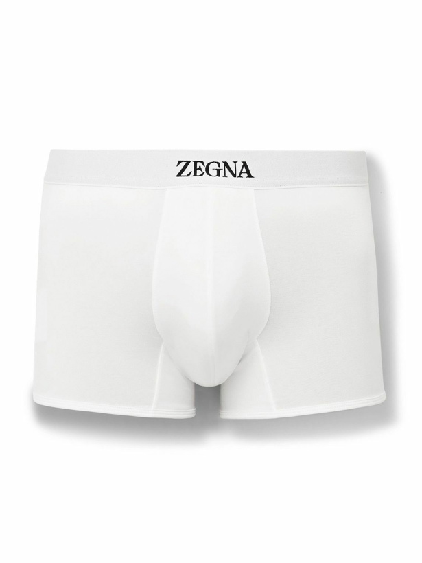 Photo: Zegna - Stretch-Cotton Boxer Briefs - White