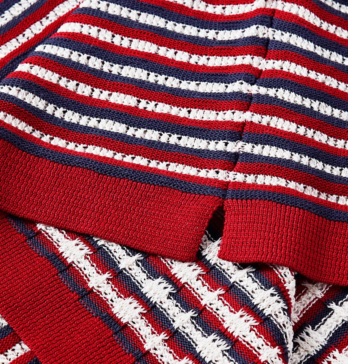 Odyssee - Murphy Slim-Fit Striped Crocheted Cotton Polo Shirt - Red