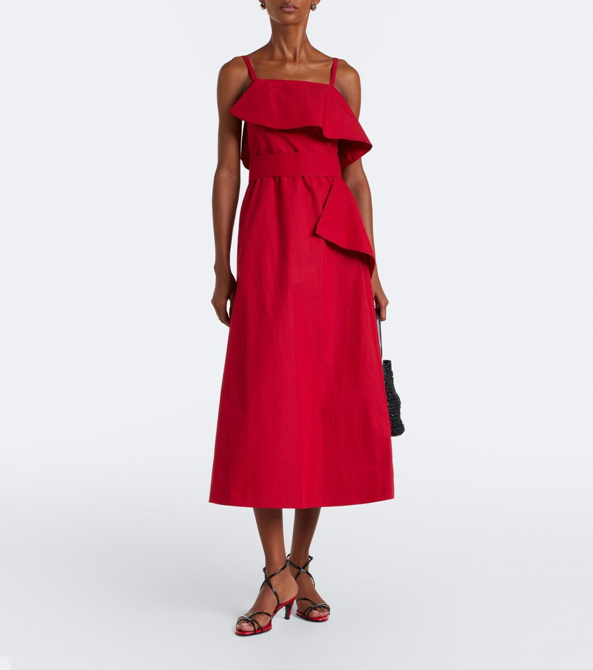 Proenza Schouler Reign ruffled cotton-blend midi dress