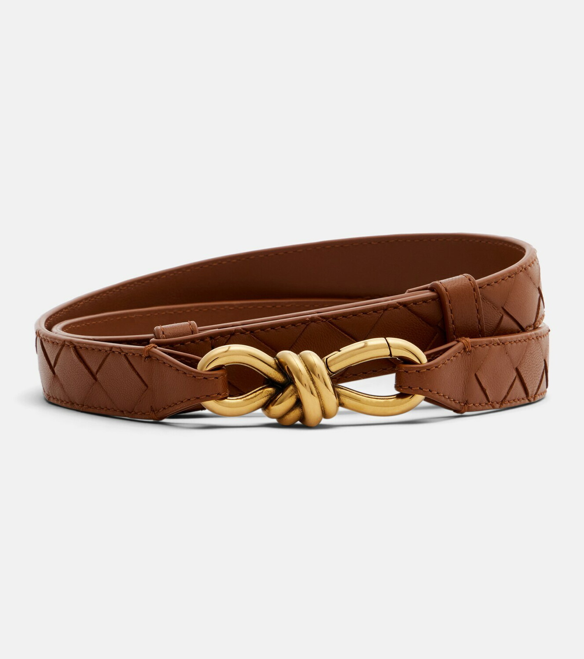 Bottega Veneta Andiamo Intrecciato leather belt