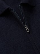 SEASE - Virgin Wool and Cashmere-Blend Half-Zip Sweater - Blue