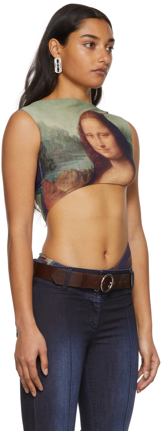 Jean Paul Gaultier Beige Mona Lisa Bodysuit Jean Paul Gaultier