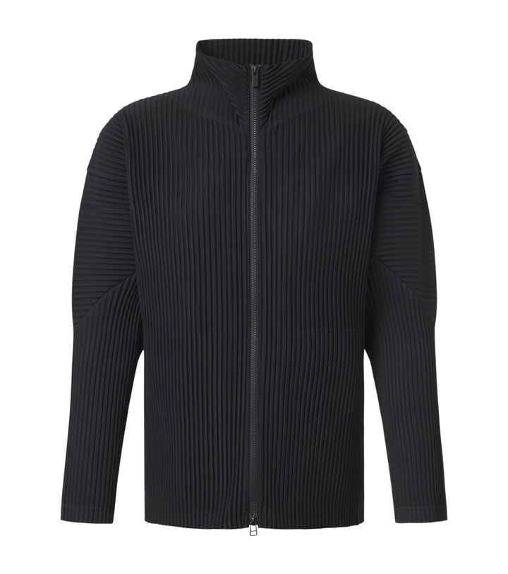 Photo: Homme Plissé Issey Miyake Basics pleated zip-up cardigan