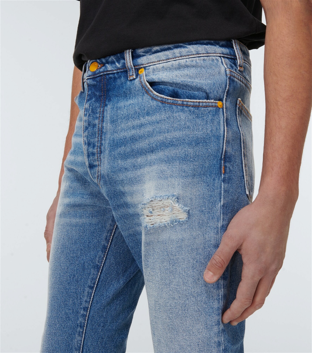 Moncler Genius - Distressed slim-leg jeans Moncler Genius