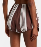 Posse Rosie striped cotton shorts