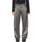 Kiko Kostadinov Silver Satin Active Irene Trousers