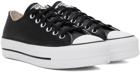 Converse Black Chuck Taylor All Star Platform Leather Low Top Sneakers