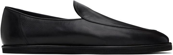 Photo: AURALEE Black Soft Leather Slip-on Loafers