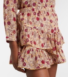 Marant Etoile Jocadia floral ruffled cotton shorts