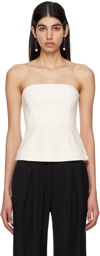 CO White Straight Neck Bustier