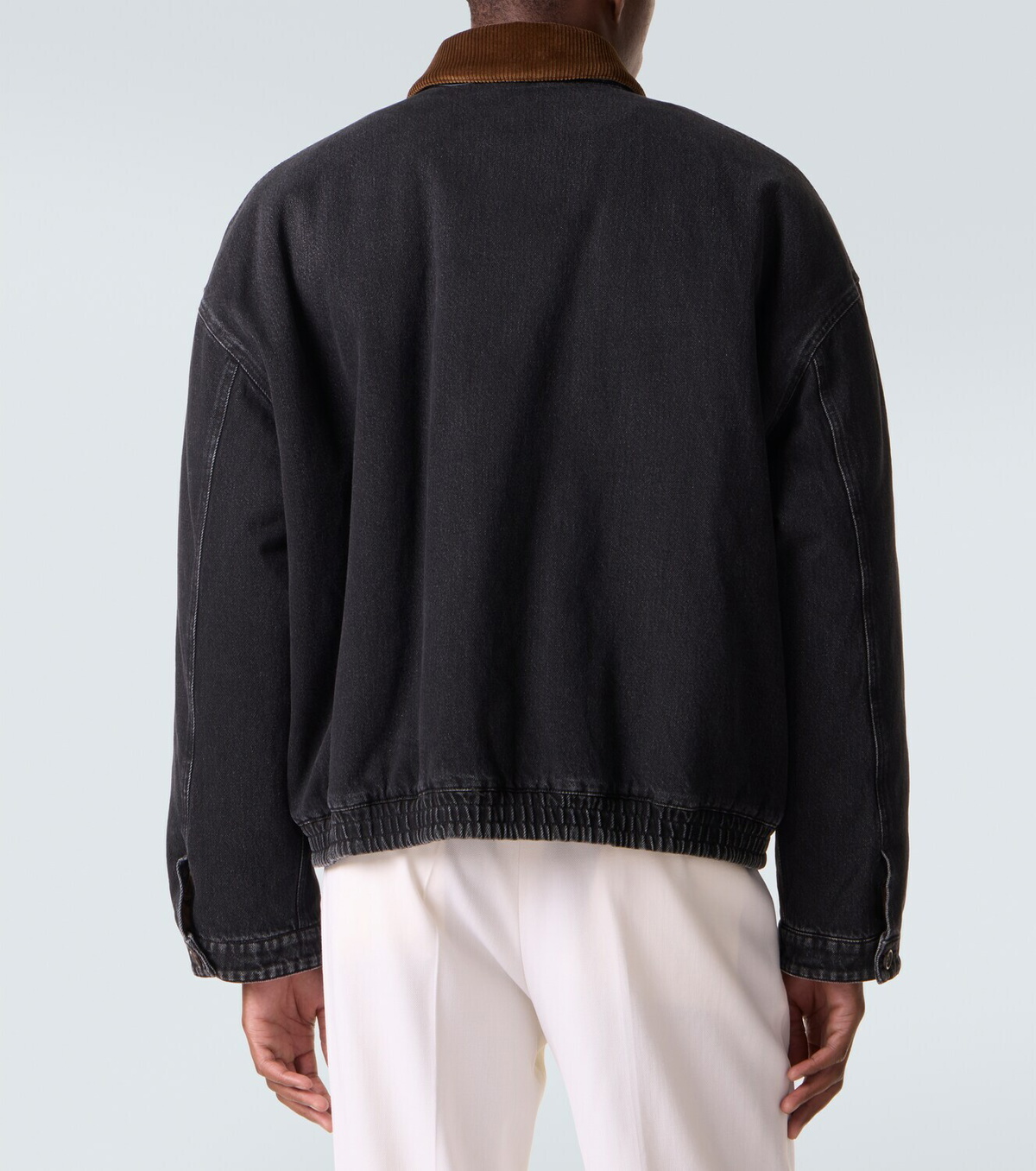 Miu Miu Corduroy-trimmed denim blouson jacket