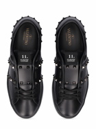 VALENTINO GARAVANI - Open Rutenio Studs Leather Sneakers