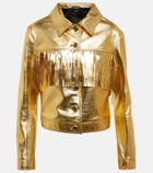 Dodo Bar Or Fringed metallic leather jacket