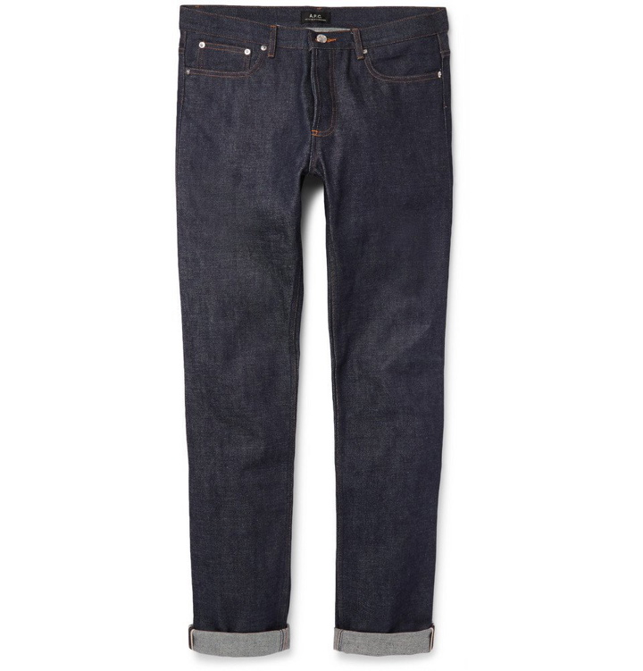Photo: A.P.C. - Petit New Standard Skinny-Fit Dry Selvedge Denim Jeans - Men - Indigo