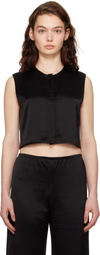 LESET Black Barb Crewneck Vest
