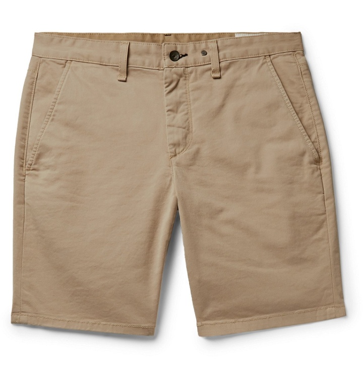 Photo: rag & bone - Slim-Fit Cotton-Blend Twill Chino Shorts - Neutrals