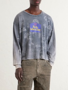 Paly Hollywood - Bethlehem Inn Distressed Printed Cotton-Jersey Shirt - Gray