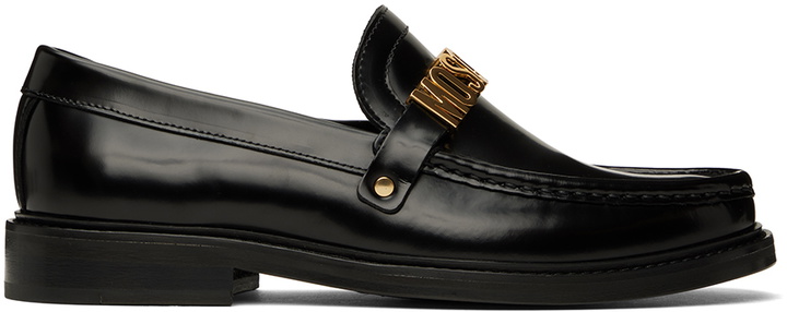 Photo: Moschino Black Logo Loafers