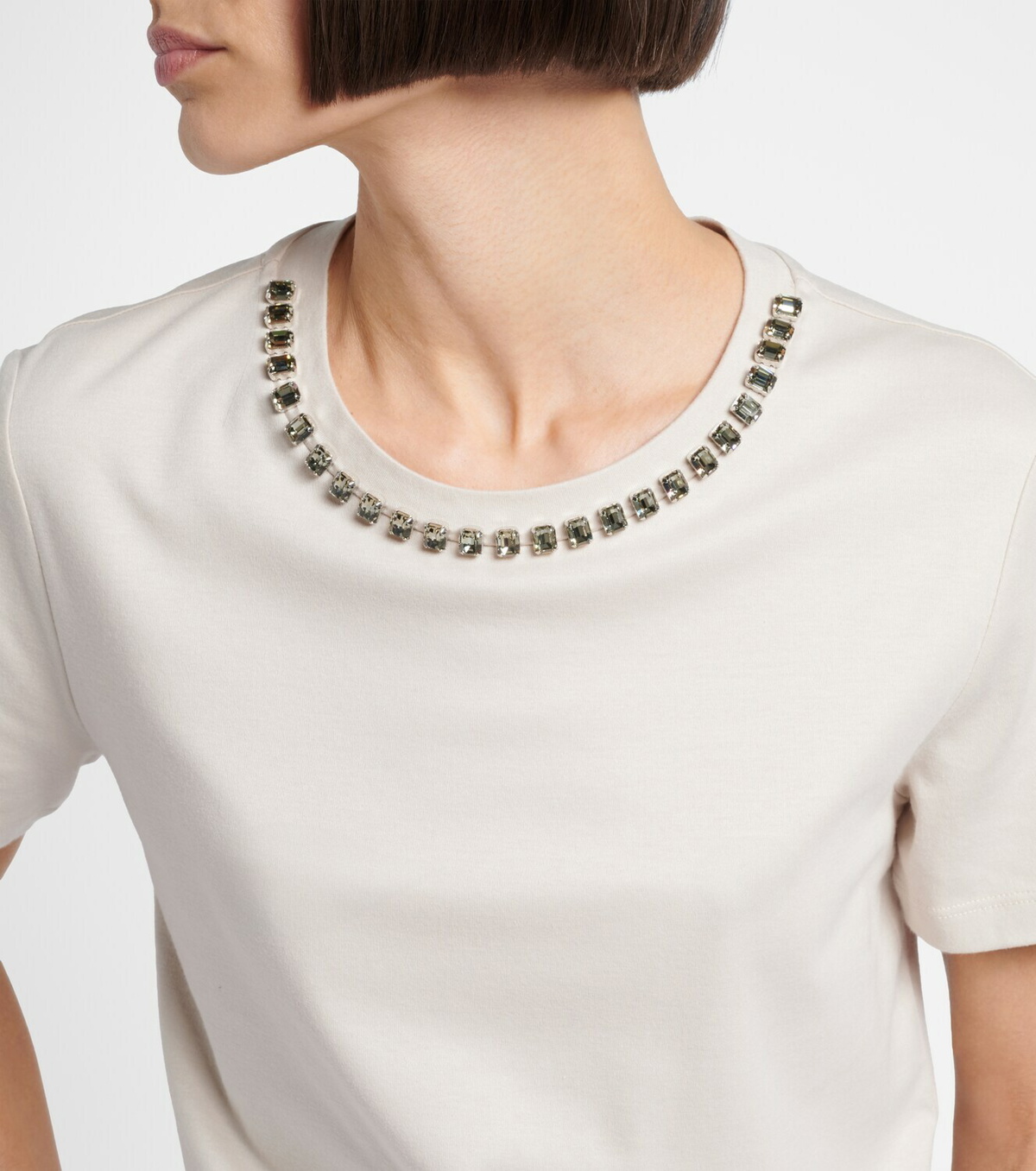 'S Max Mara Bingo embellished cotton-blend T-shirt
