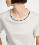 'S Max Mara Bingo embellished cotton-blend T-shirt