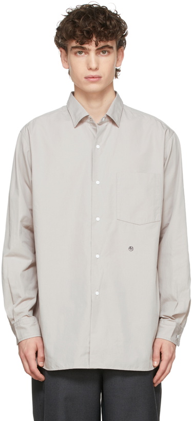 Photo: Nanamica Grey Regular Collar Wind Shirt