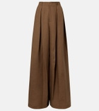 Ralph Lauren Collection Greer linen, cashmere, and silk wide-leg pants