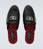 Dolce&Gabbana Logo leather slippers