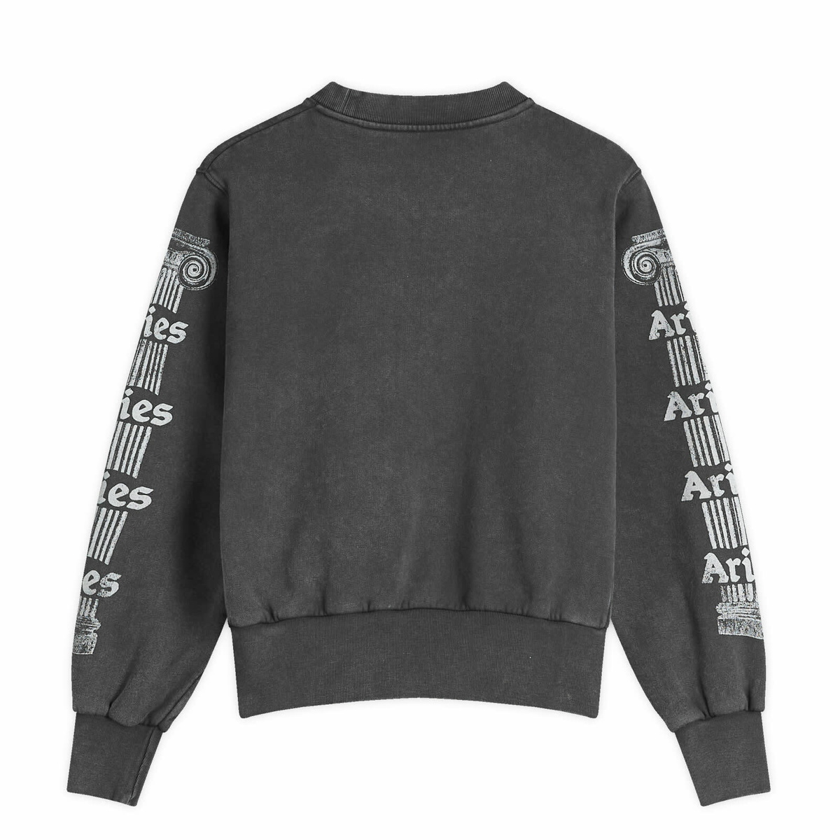 Aries Women's Baby Fit Aged Ancient Column Sweatshirt in Black 