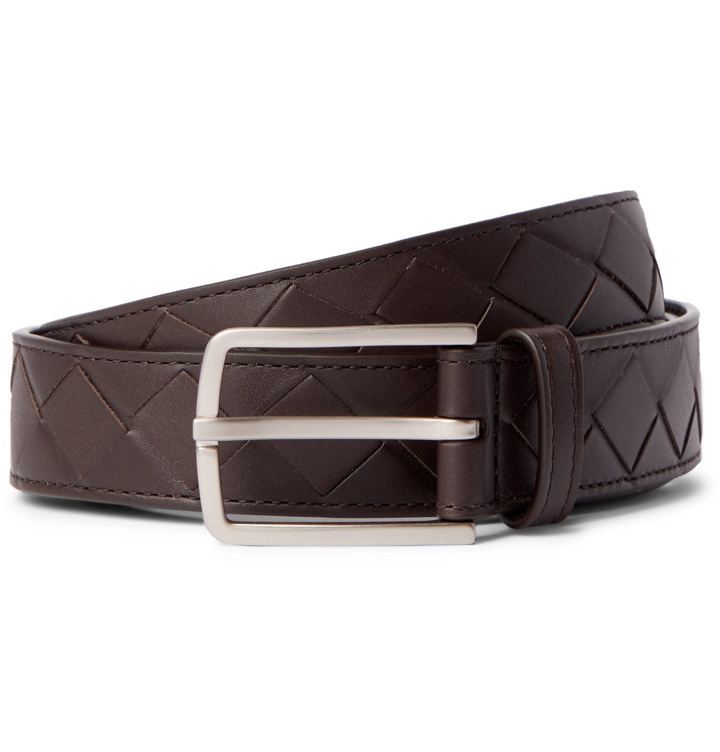Photo: BOTTEGA VENETA - 3cm Intrecciato Leather Belt - Brown