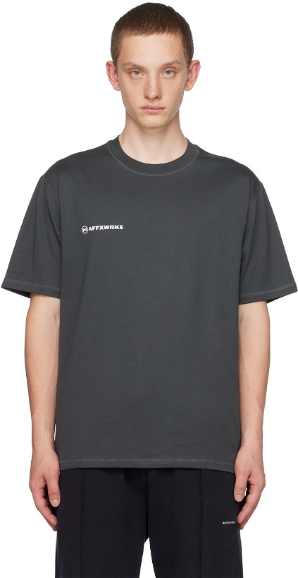 Photo: AFFXWRKS Gray Printed T-Shirt