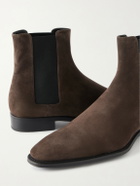 SAINT LAURENT - Aurelien Suede Boots - Brown