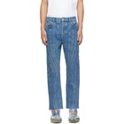 Mugler Blue Low Spiral Jeans