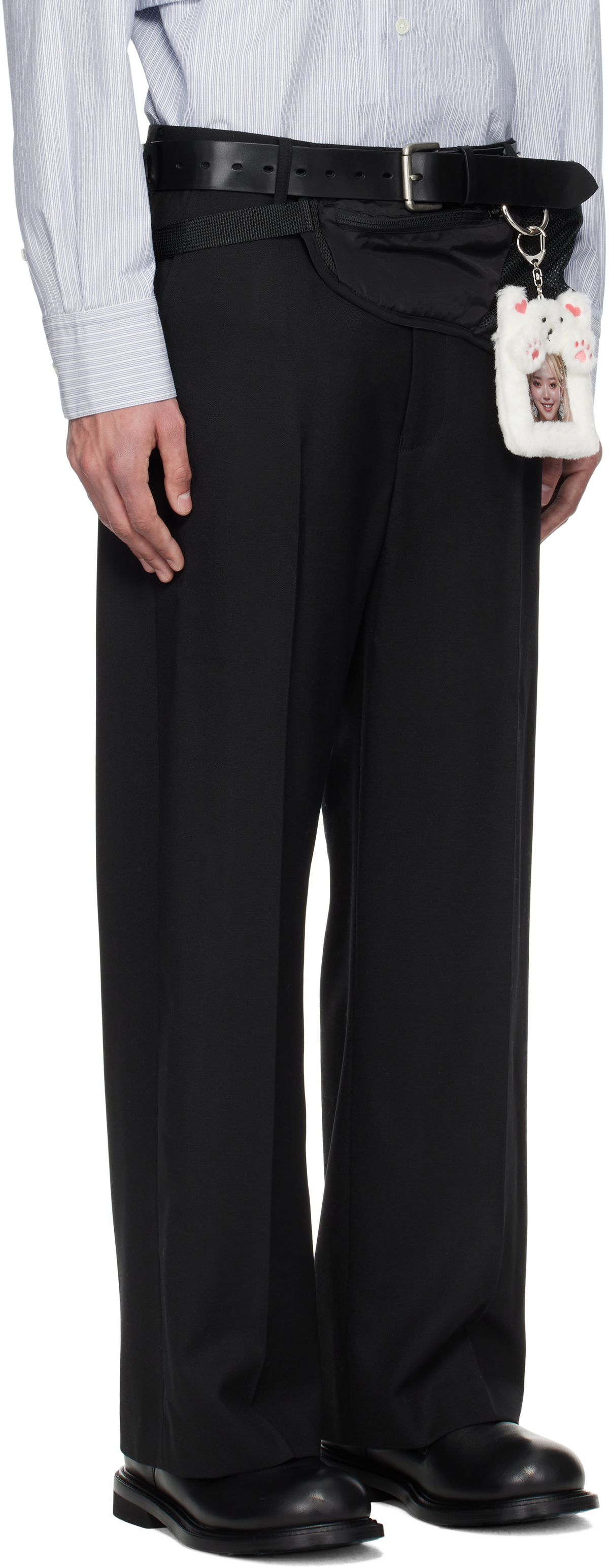 doublet Black Tailored Waist Pouch Trousers
