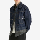 Uniform Experiment Men's Washed Denim Jacket in Indigo