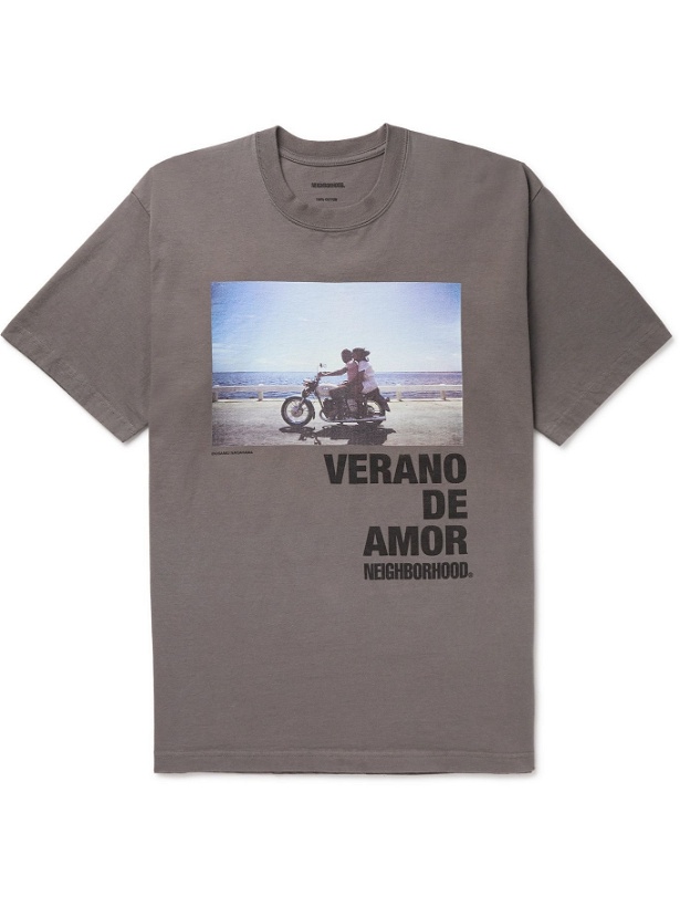 Photo: NEIGHBORHOOD - Verano de Amor Printed Cotton-Jersey T-Shirt - Gray