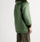 WTAPS - Blitzz Faux Shearling-Trimmed Hooded Padded Nylon Coat - Green